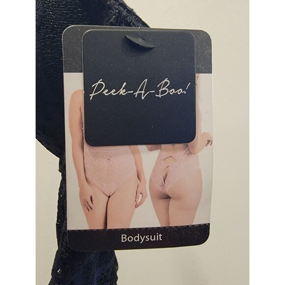NWT Peek A Boo Sexy Lace Teddy Transparent Bodysuit, Size L - Picture 5 of 6